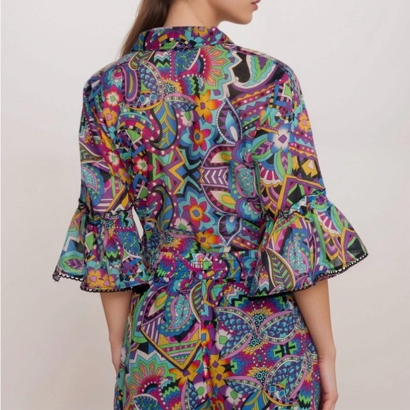 Johnny Was Demarne Ruffle Sleeve Tunic - Picture 6 of 16